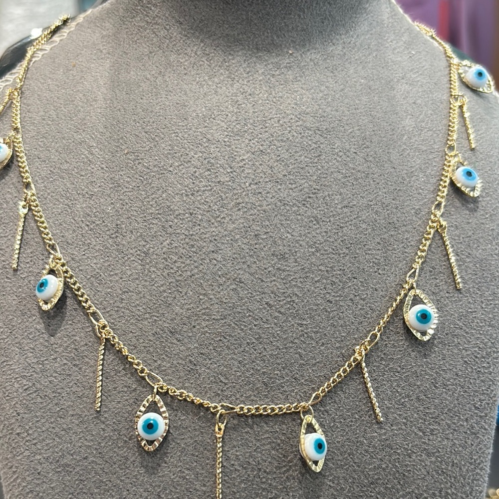 Gold plated Evil Eye Necklace